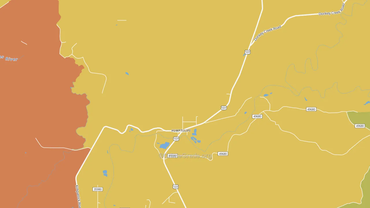 Humptulips, WA Map of Burglary Rates