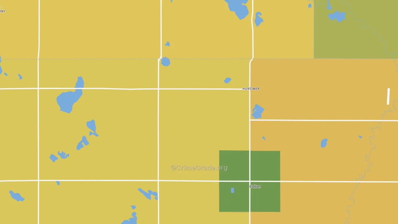 Huntimer, SD Map of Burglary Rates