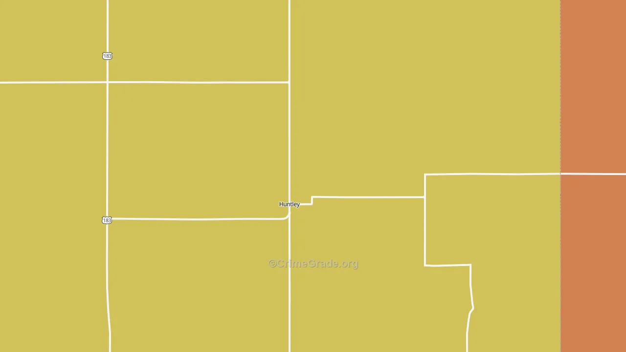 Huntley, NE Map of Burglary Rates