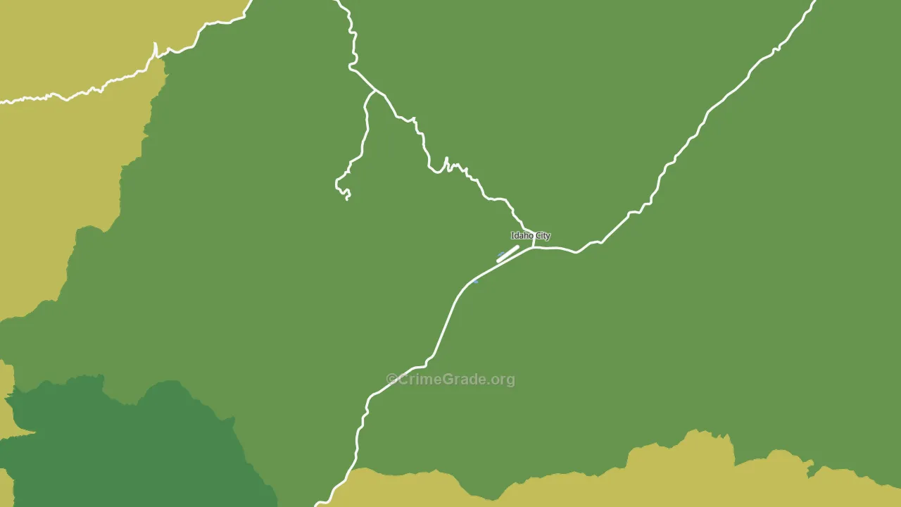 Idaho City, ID Map of Burglary Rates