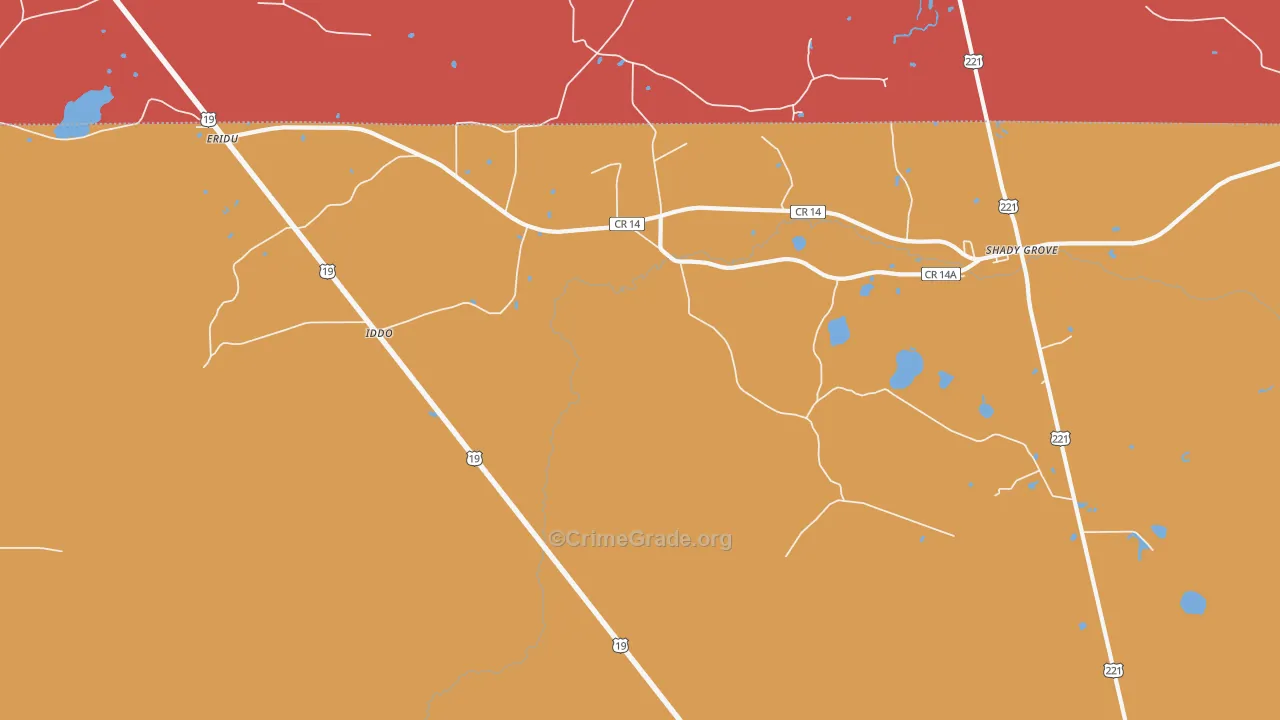 Iddo, FL Map of Burglary Rates