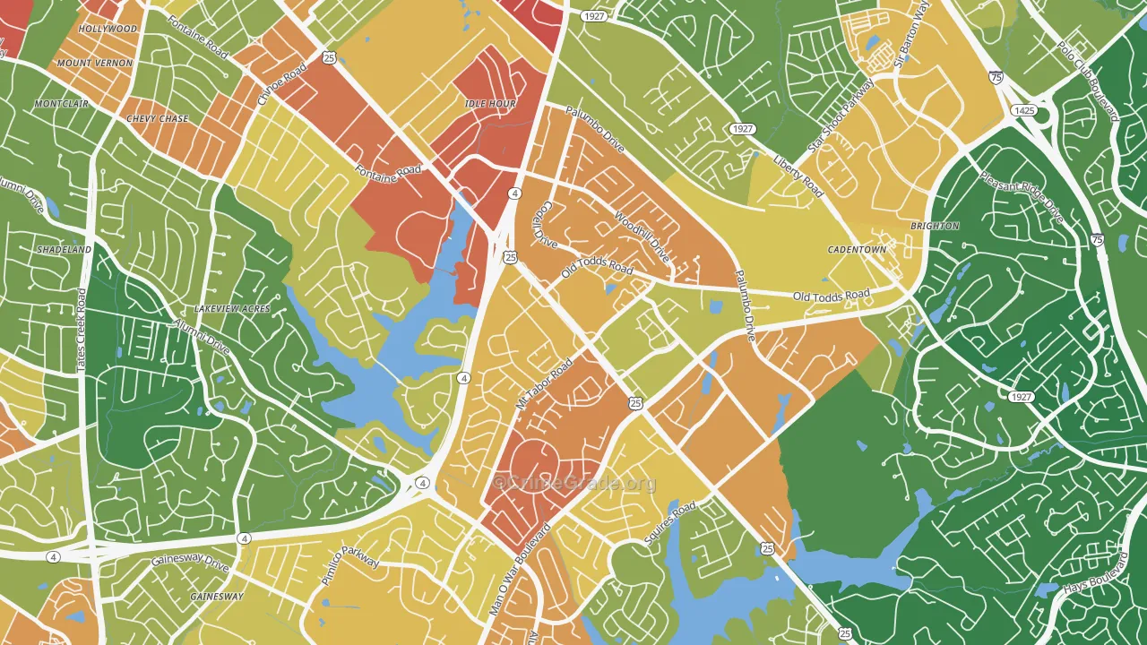 Idle Hour, Lexington, KY Map of Burglary Rates