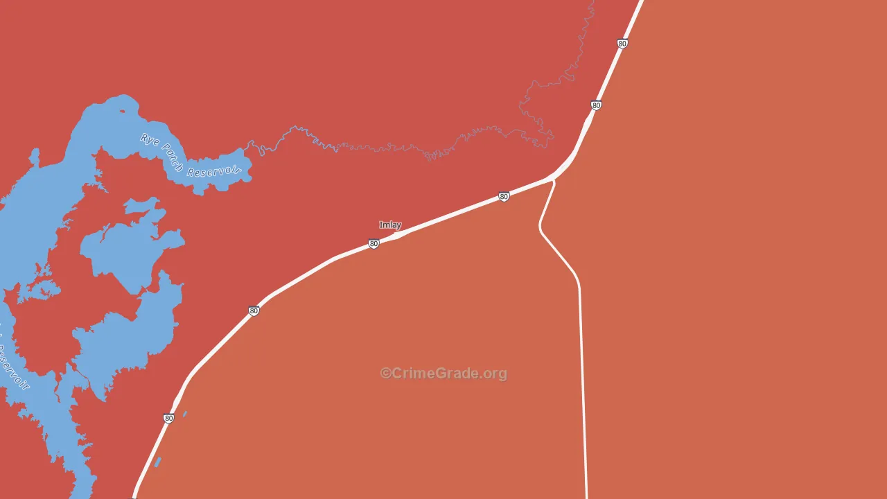 Imlay, NV Map of Burglary Rates