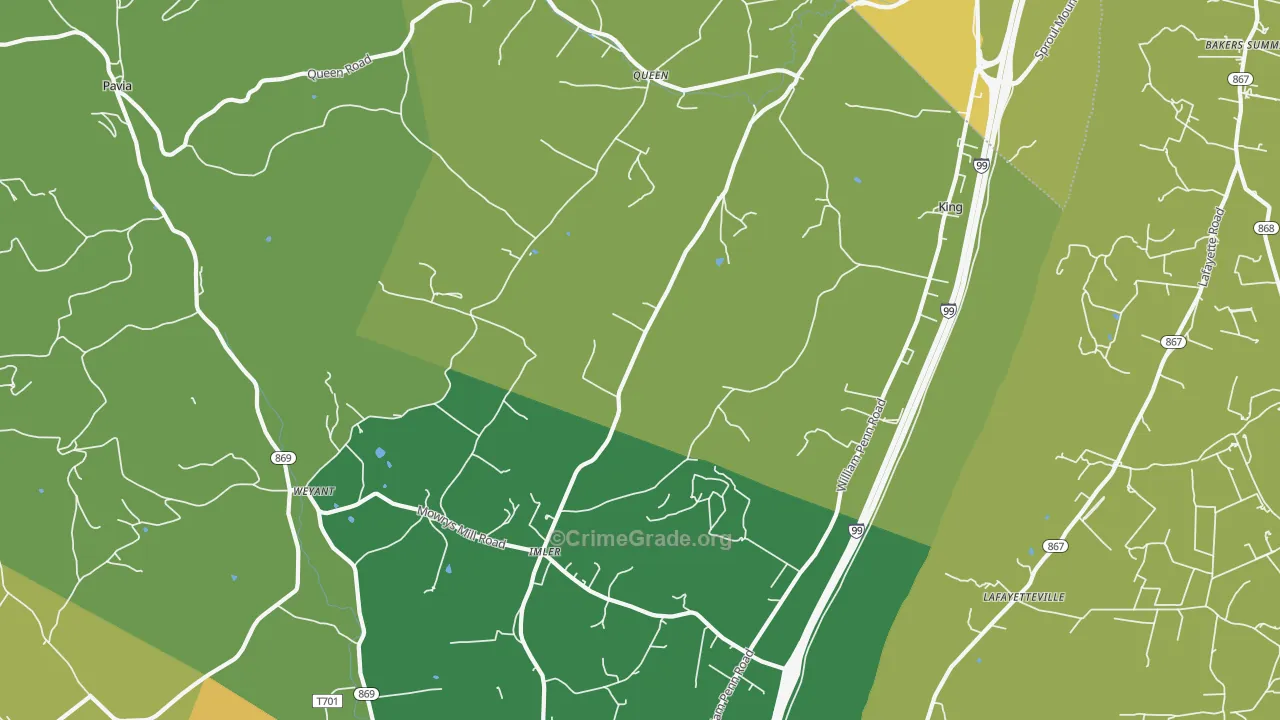 Imler, PA Map of Burglary Rates