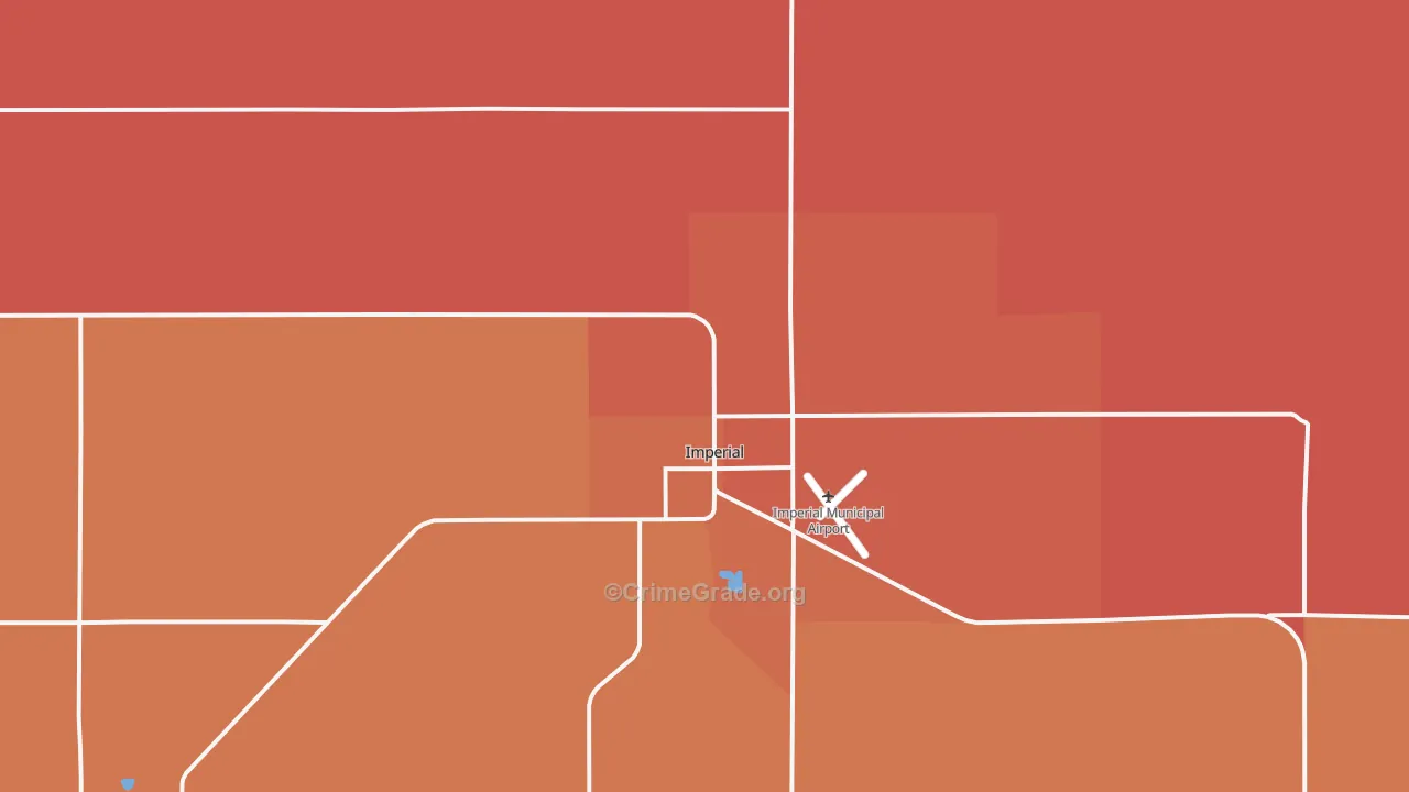 Imperial, NE Map of Burglary Rates