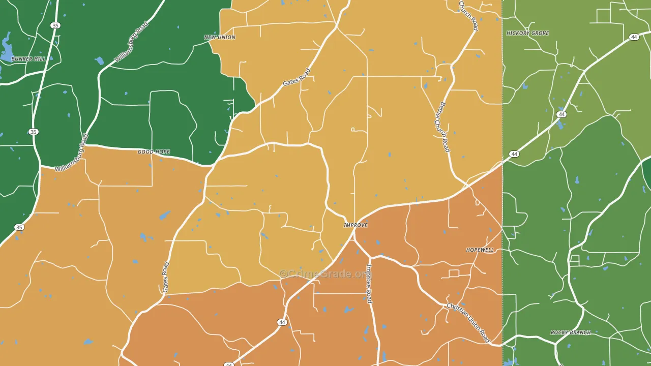Improve, MS Map of Burglary Rates