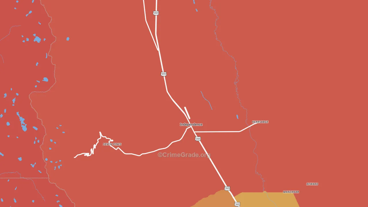 Independence, CA Map of Burglary Rates