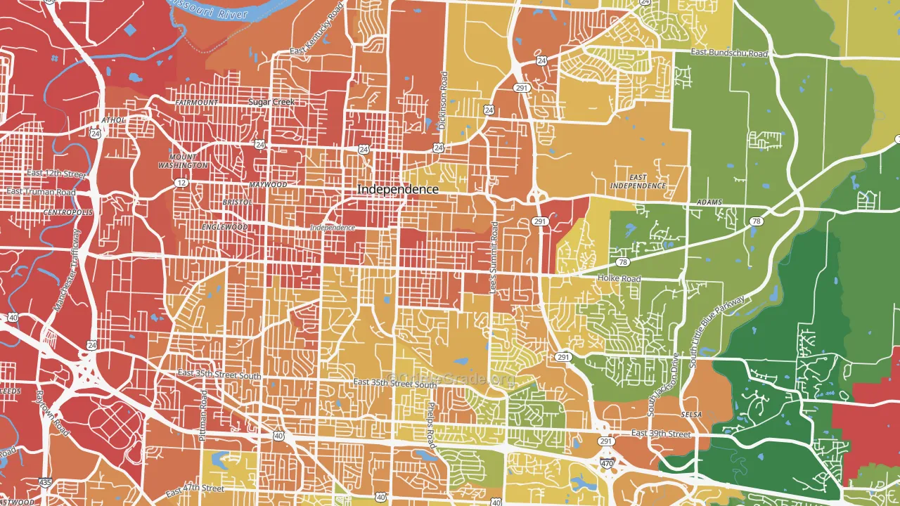 Independence, MO Map of Burglary Rates