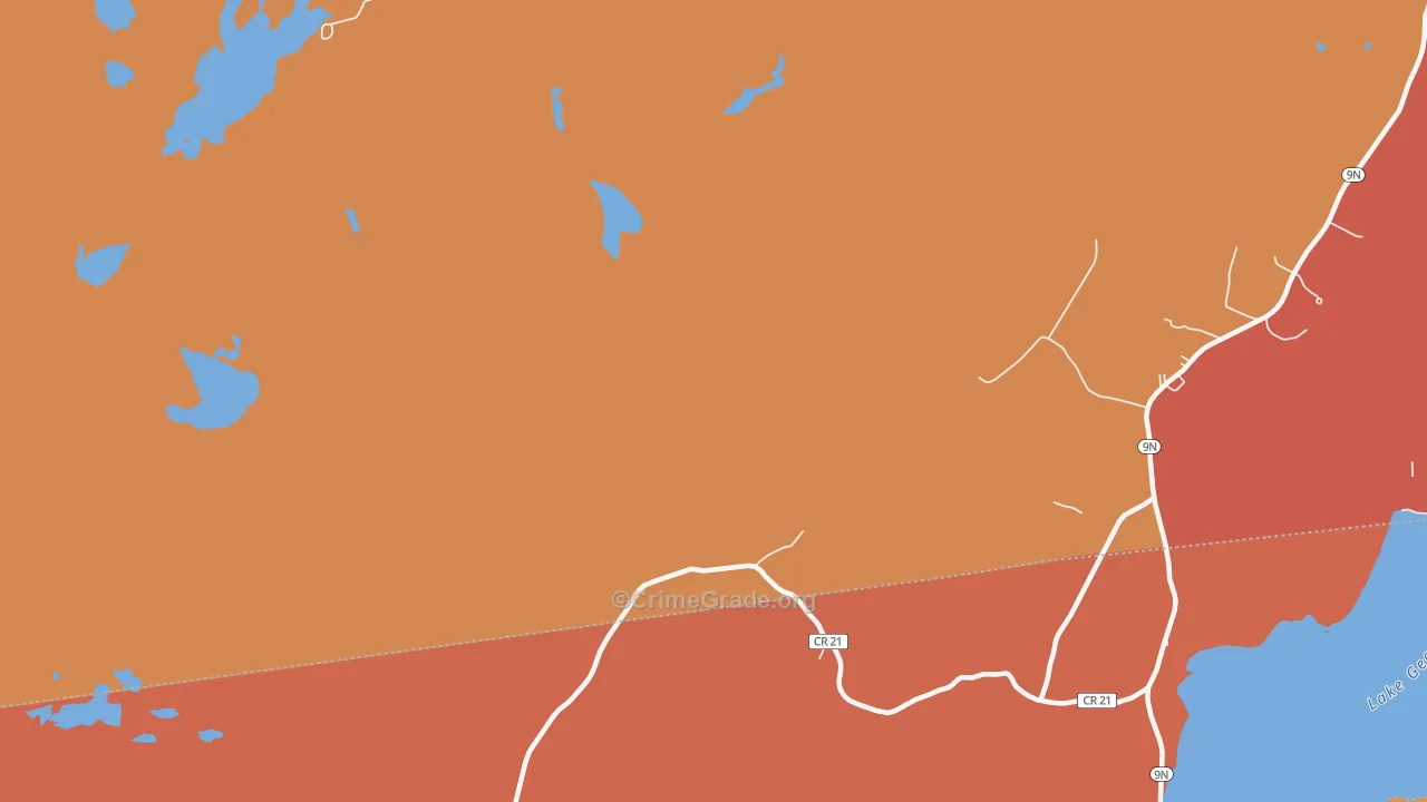 Indian Kettles, NY Map of Burglary Rates