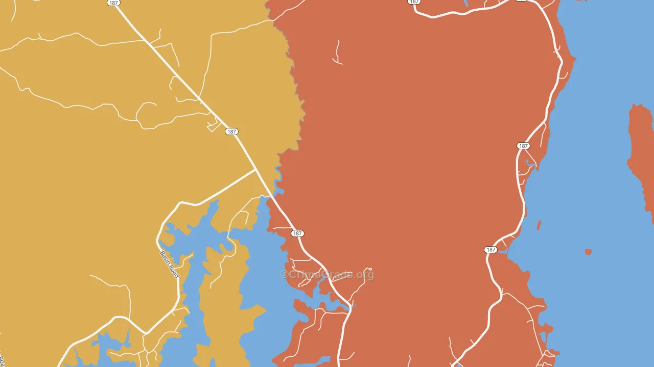 Indian River, ME Map of Burglary Rates