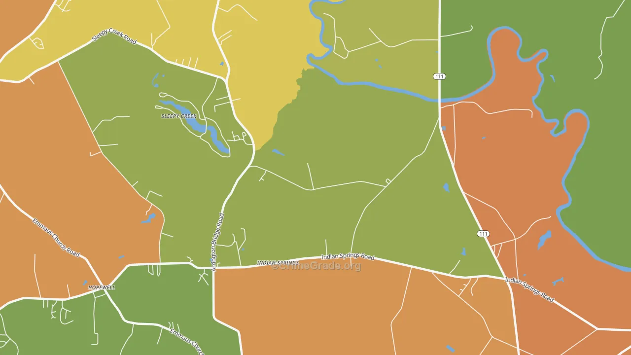 Indian Springs, NC Map of Burglary Rates