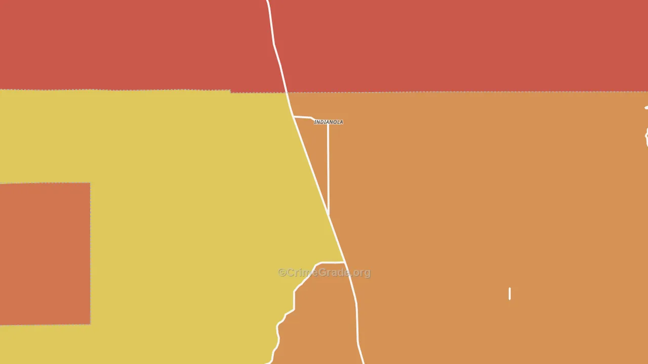 Indianola, UT Map of Burglary Rates