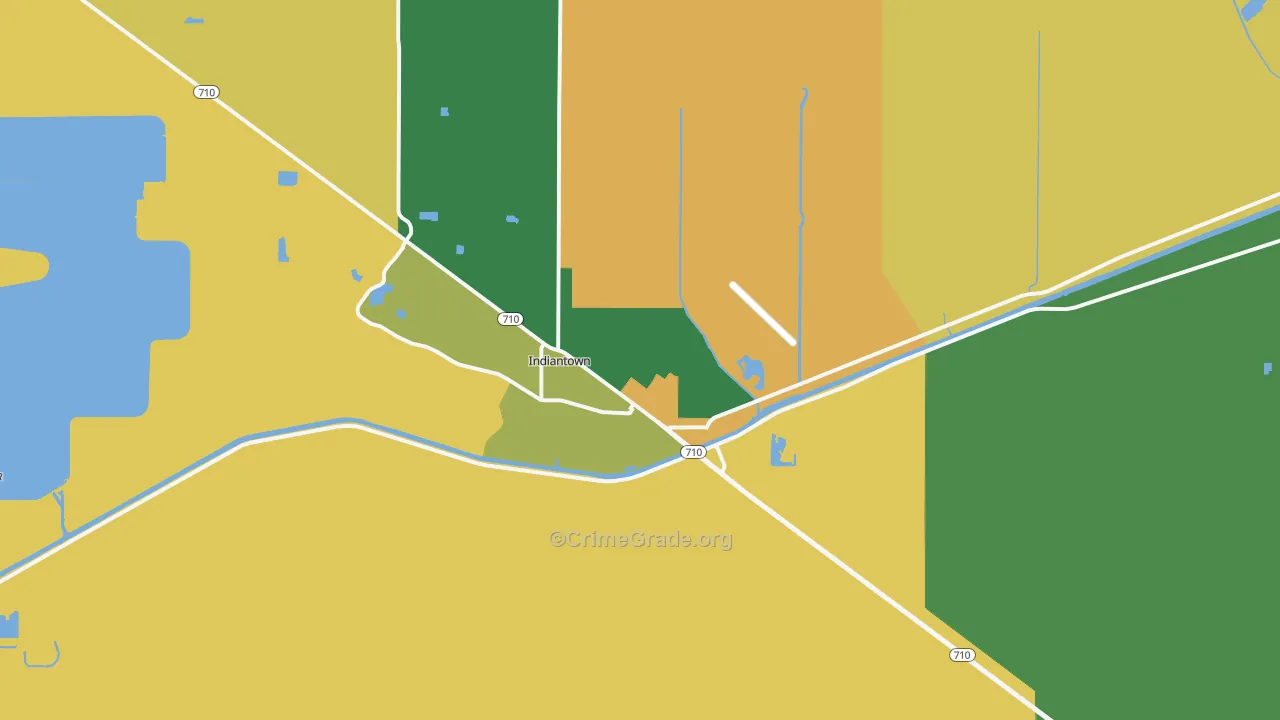 Indiantown, FL Map of Burglary Rates