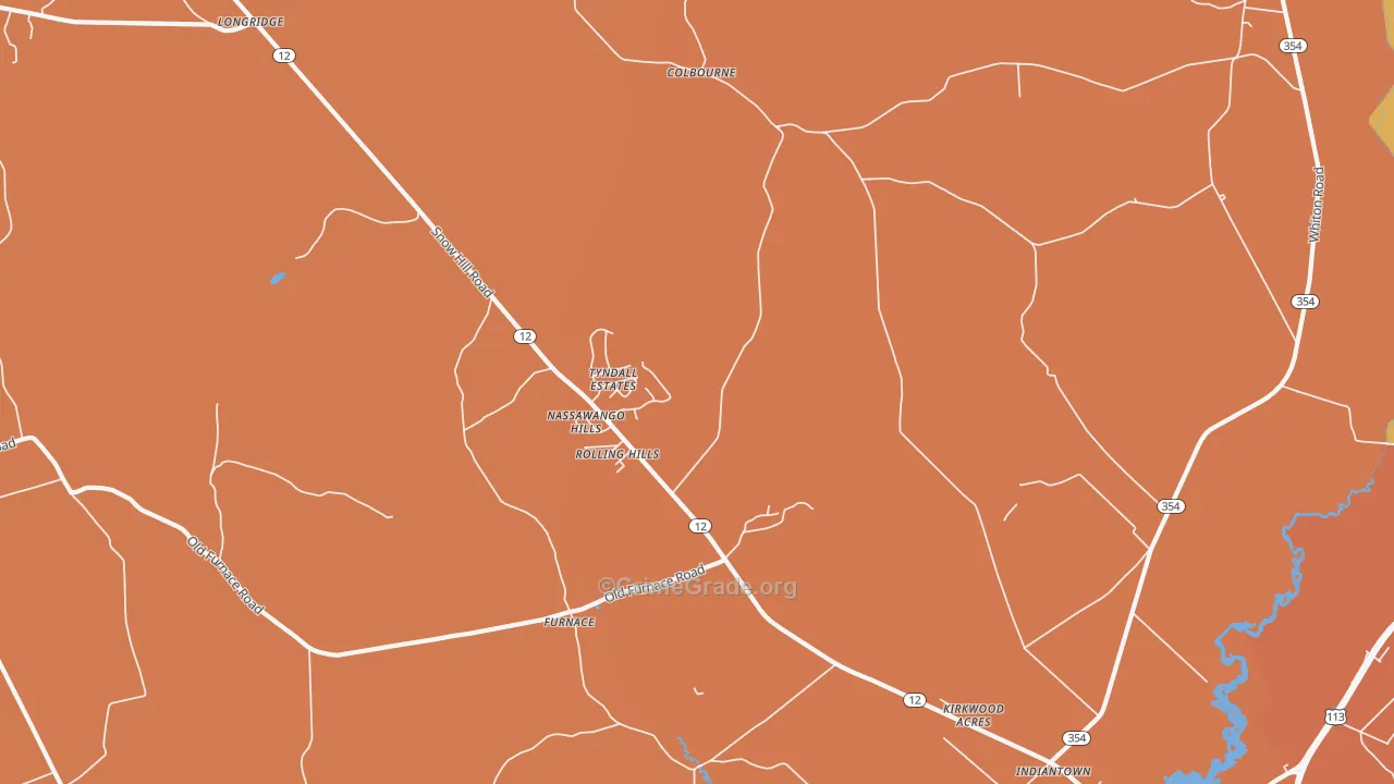 Indiantown, MD Map of Burglary Rates
