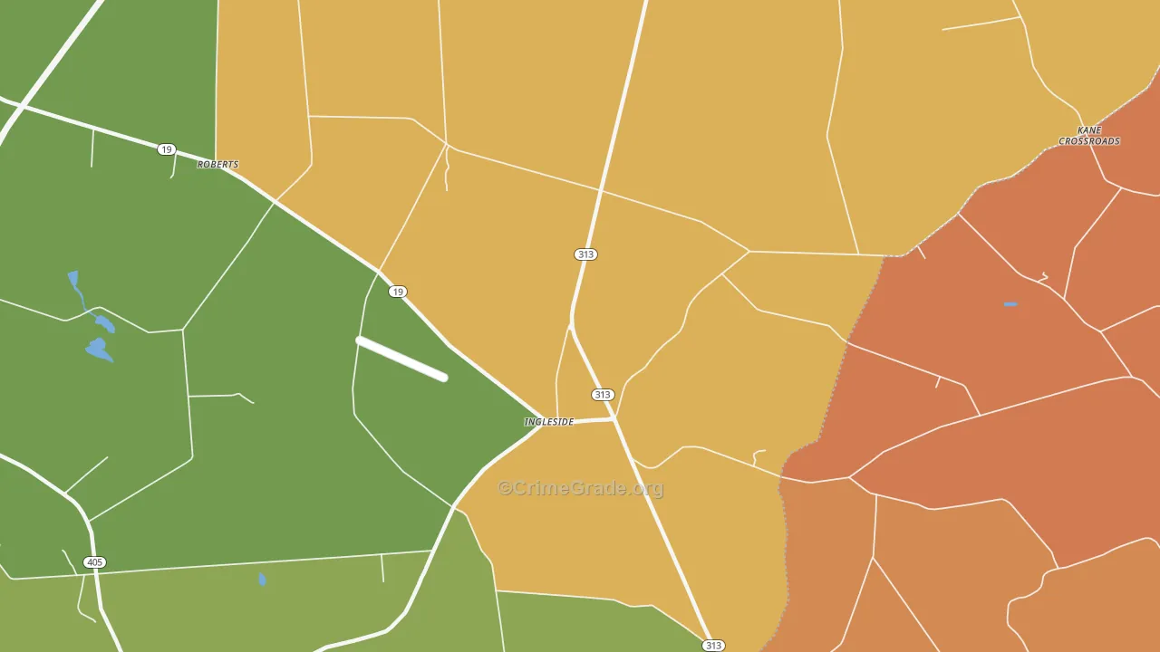 Ingleside, MD Map of Burglary Rates