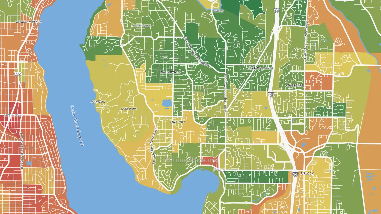 Inglewood-Finn Hill, WA Map of Burglary Rates