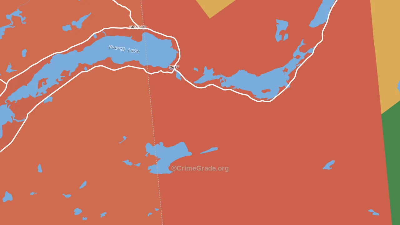 Inlet, NY Map of Burglary Rates