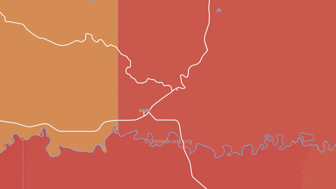 Interior, SD Map of Burglary Rates