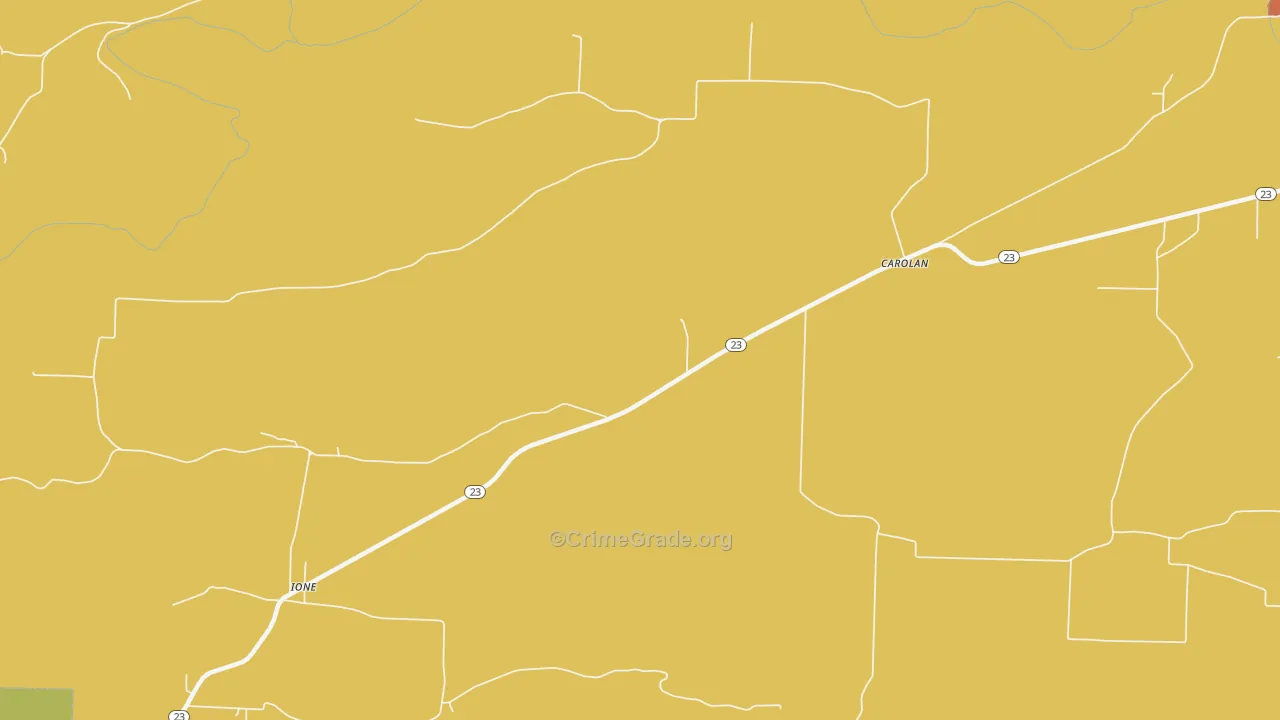 Ione, AR Map of Burglary Rates
