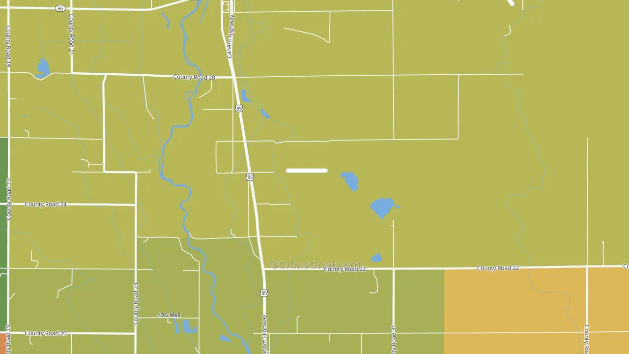 Ione, CO Map of Burglary Rates