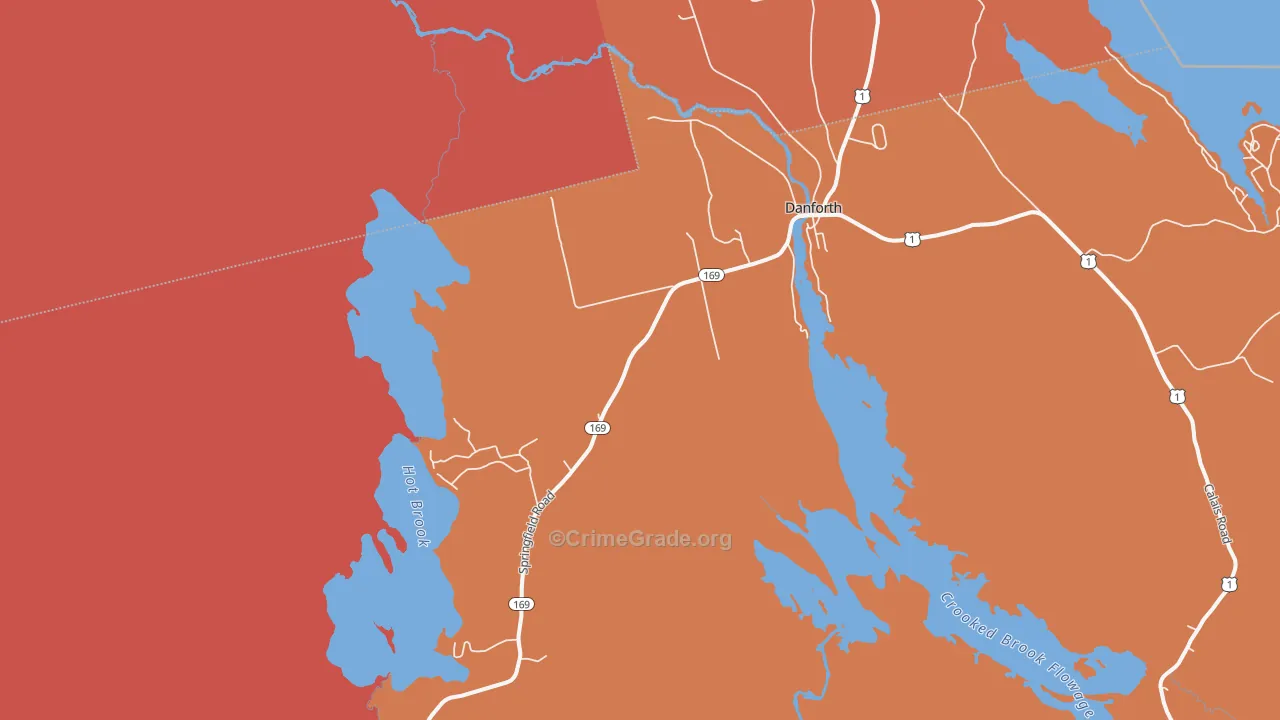 Irish Settlement, ME Map of Burglary Rates
