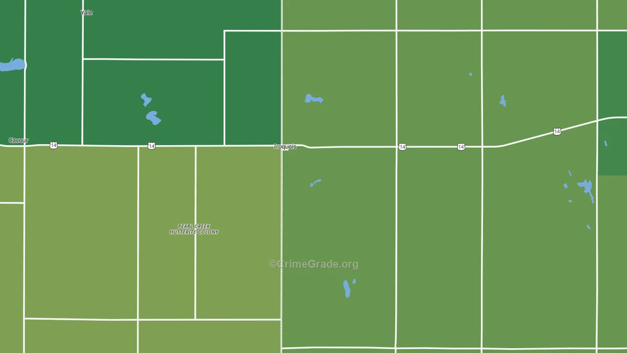 Iroquois, SD Map of Burglary Rates