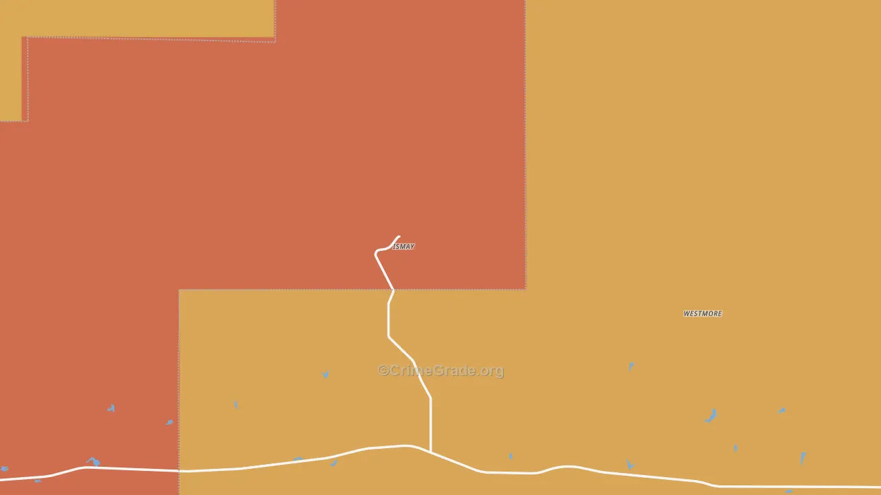 Ismay, MT Map of Burglary Rates