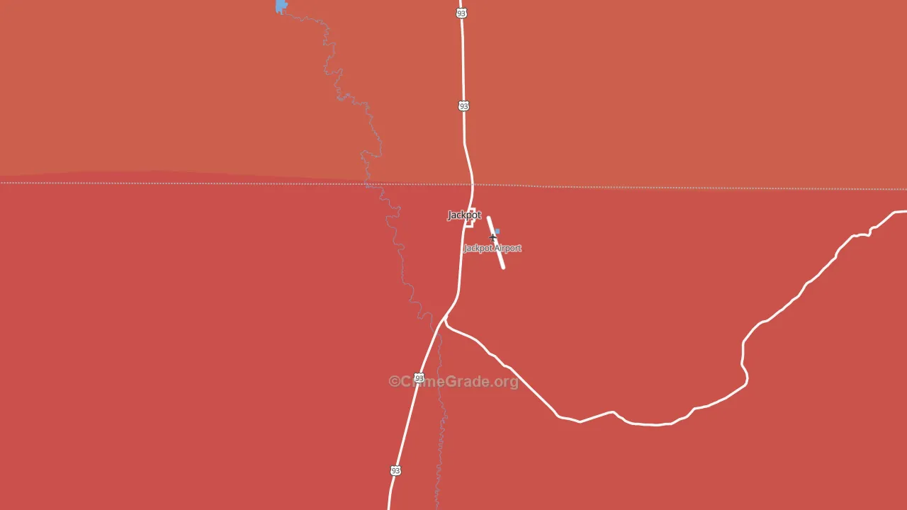 Jackpot, NV Map of Burglary Rates