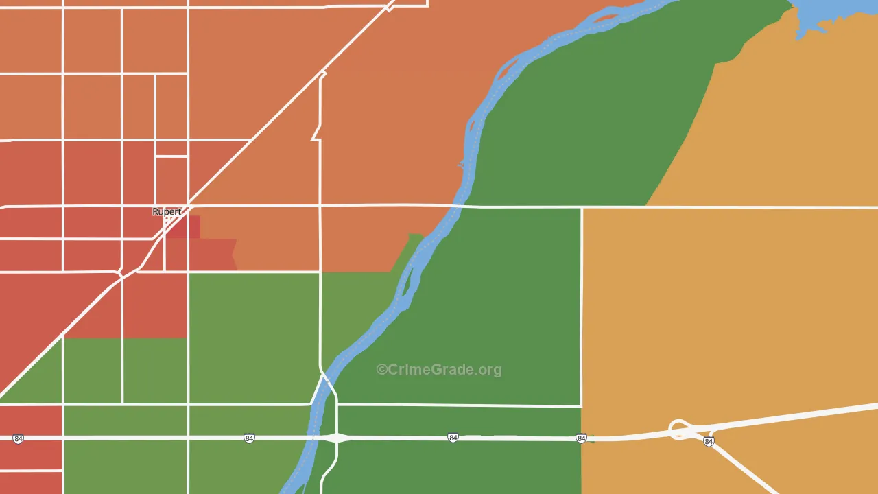 Jackson, ID Map of Burglary Rates