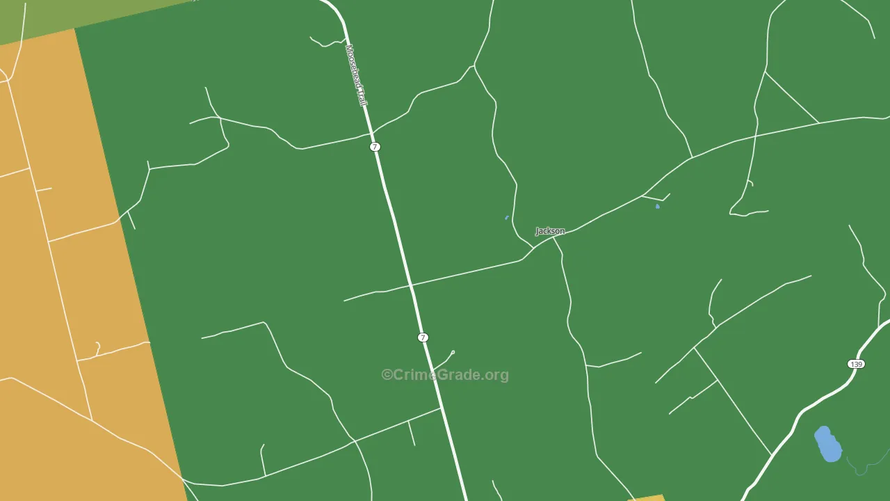 Jackson, ME Map of Burglary Rates