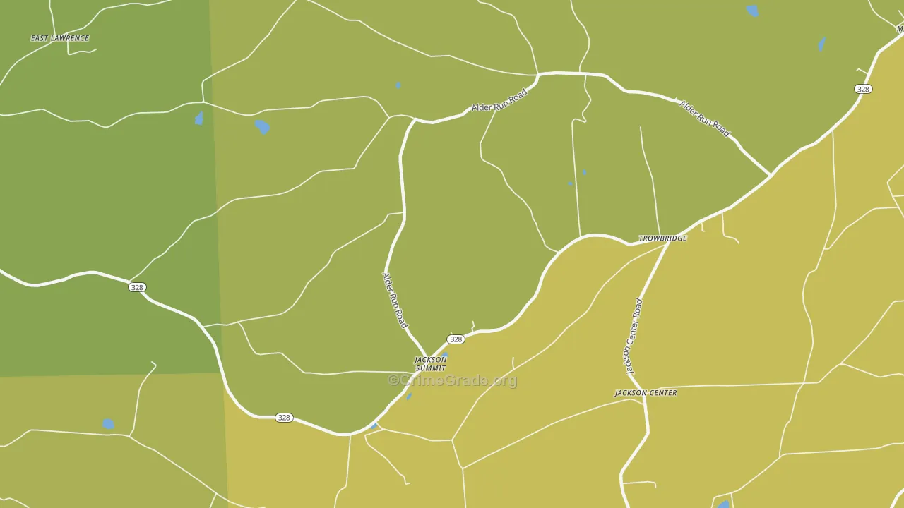 Jackson Summit, PA Map of Burglary Rates