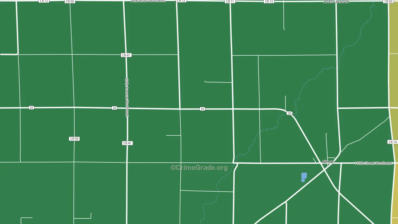 Jakeville, MN Map of Burglary Rates