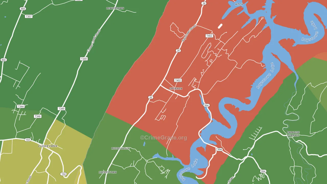 James Creek, PA Map of Burglary Rates