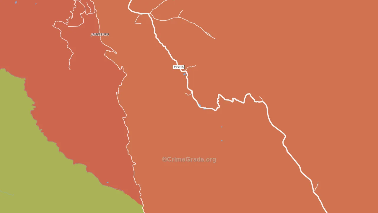 Jamesburg, CA Map of Burglary Rates