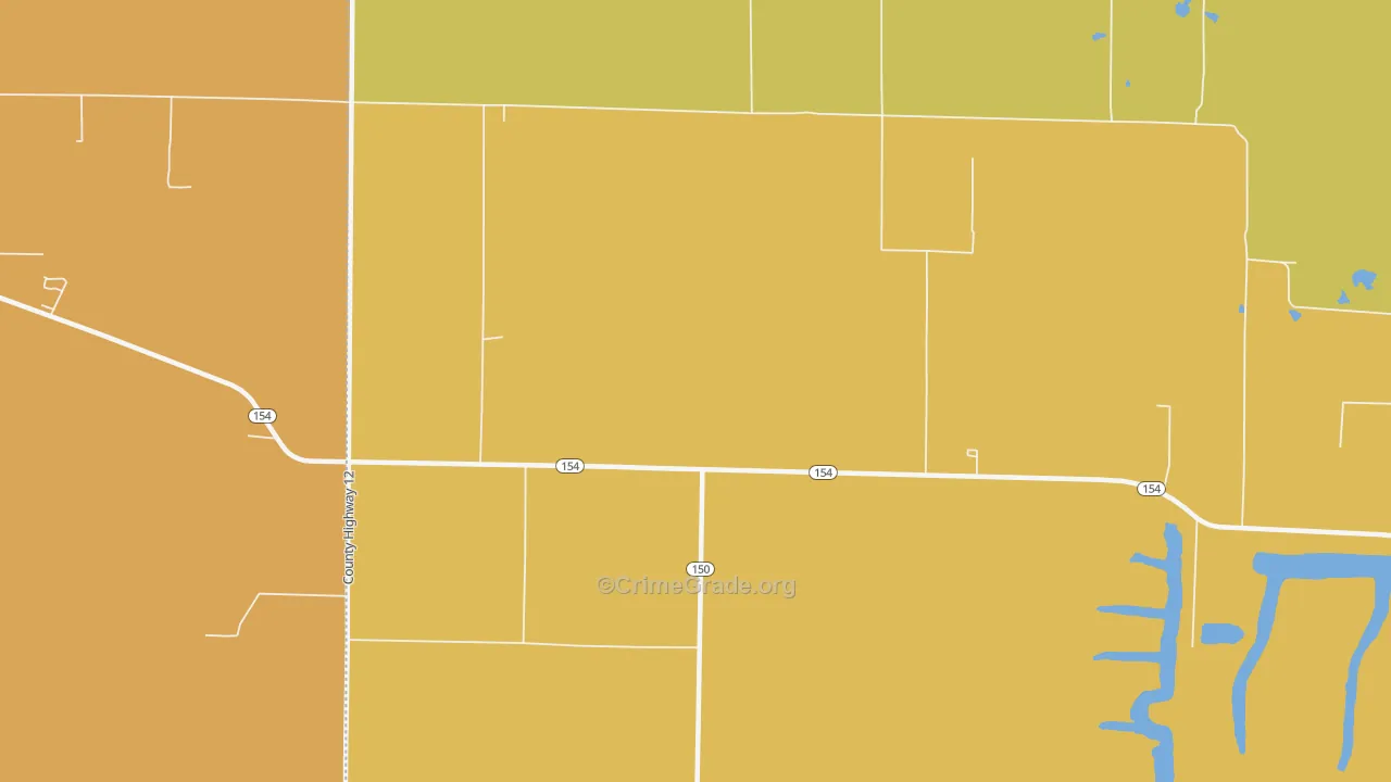 Jamestown, IL Map of Burglary Rates