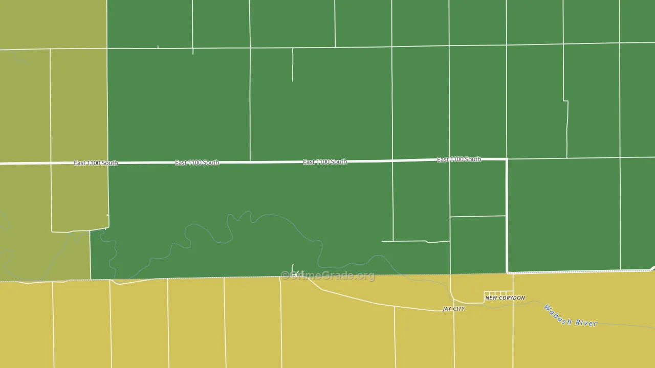 Jay City, IN Map of Burglary Rates