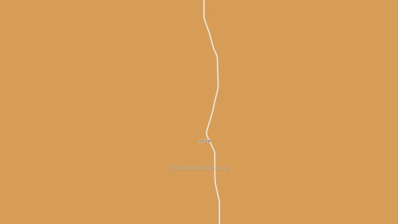 Jay Em, WY Map of Burglary Rates