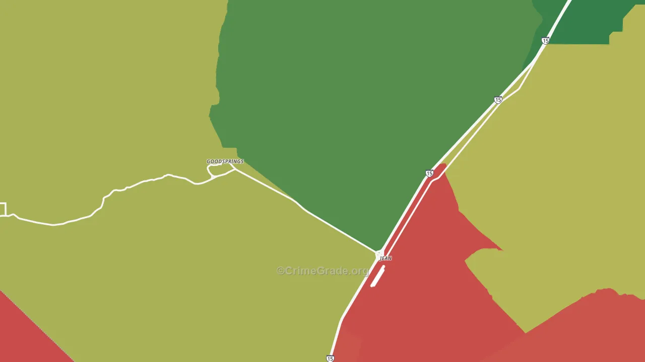 Jean, NV Map of Burglary Rates