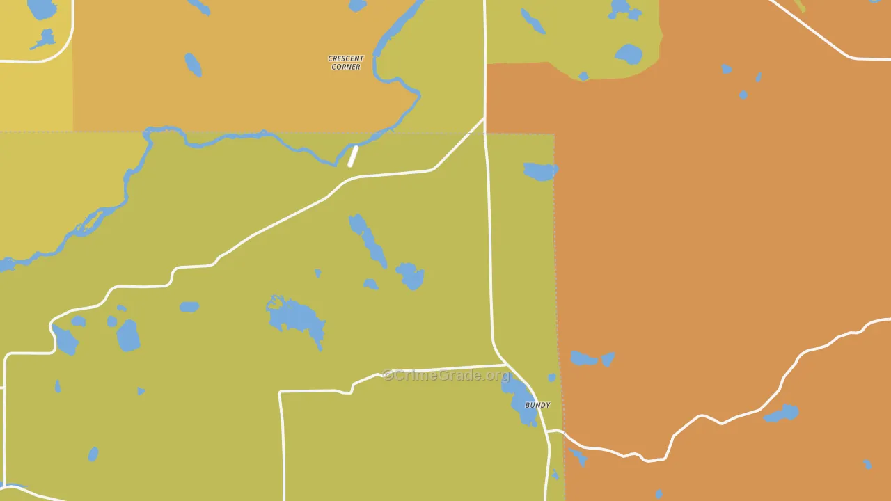 Jeffris, WI Map of Burglary Rates