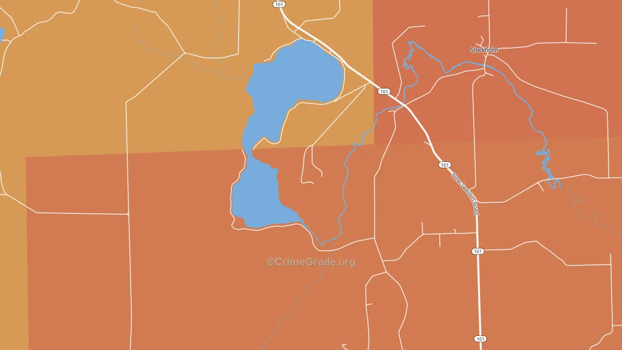 Jemtland, ME Map of Burglary Rates