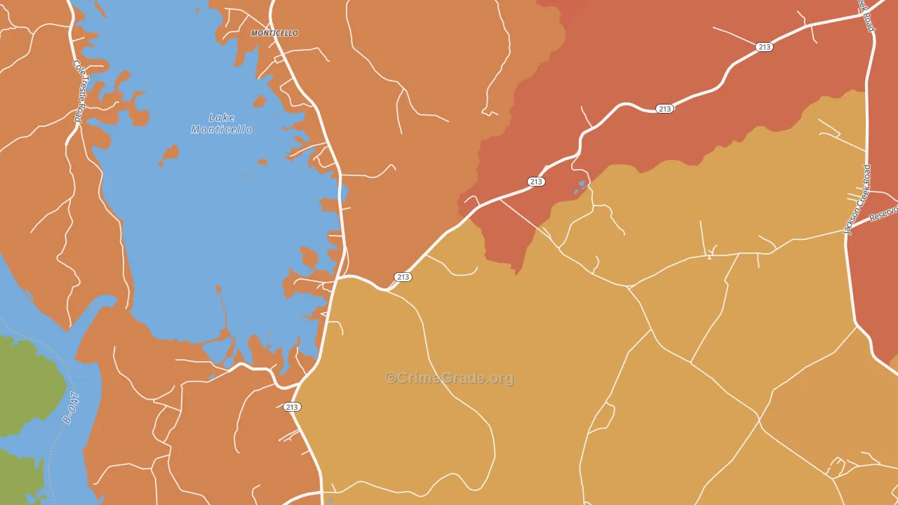 Jenkinsville, SC Map of Burglary Rates