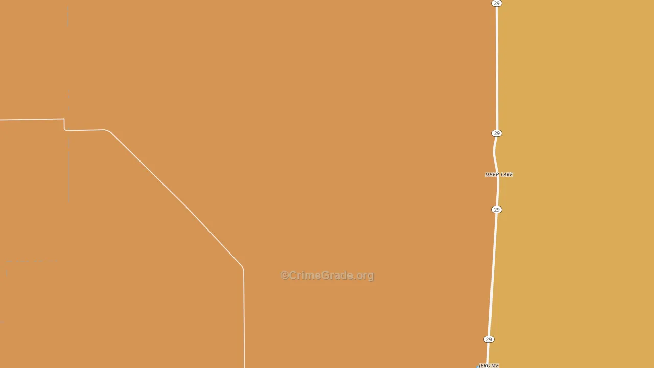 Jerome, FL Map of Burglary Rates