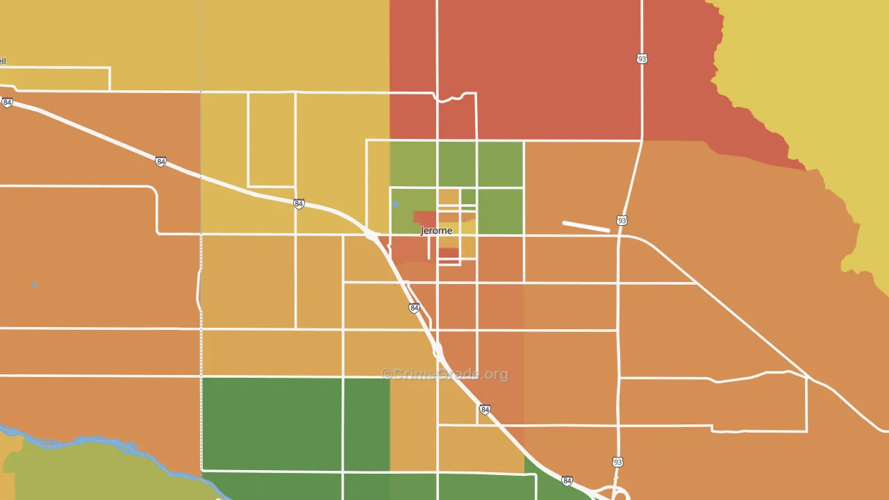 Jerome, ID Map of Burglary Rates