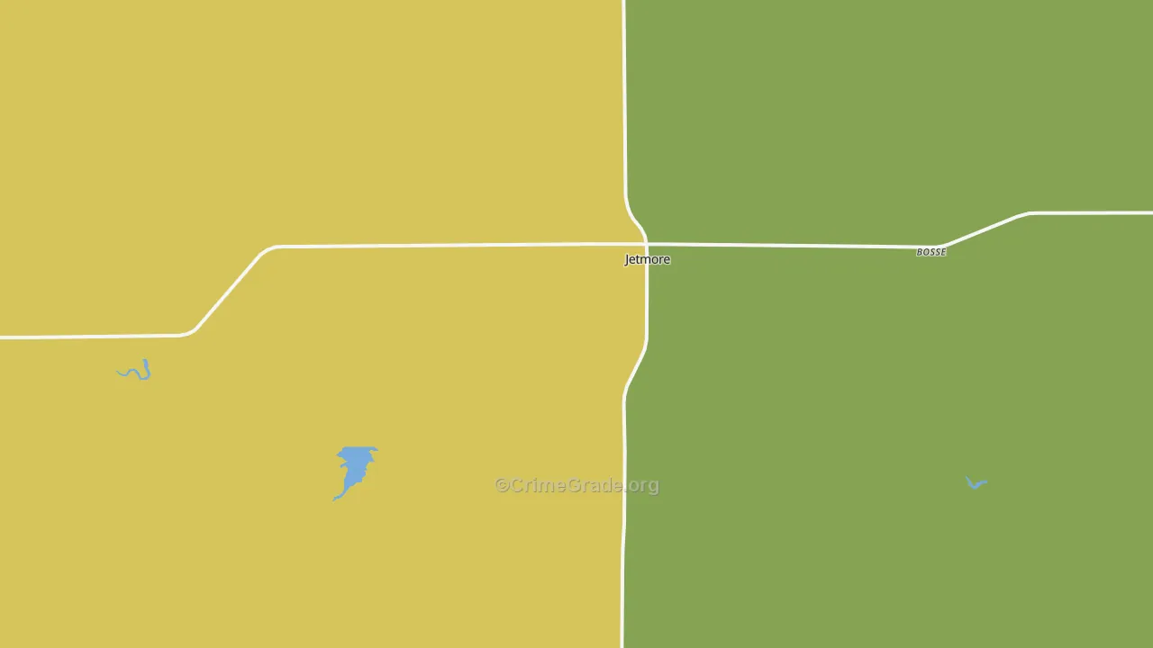 Jetmore, KS Map of Burglary Rates