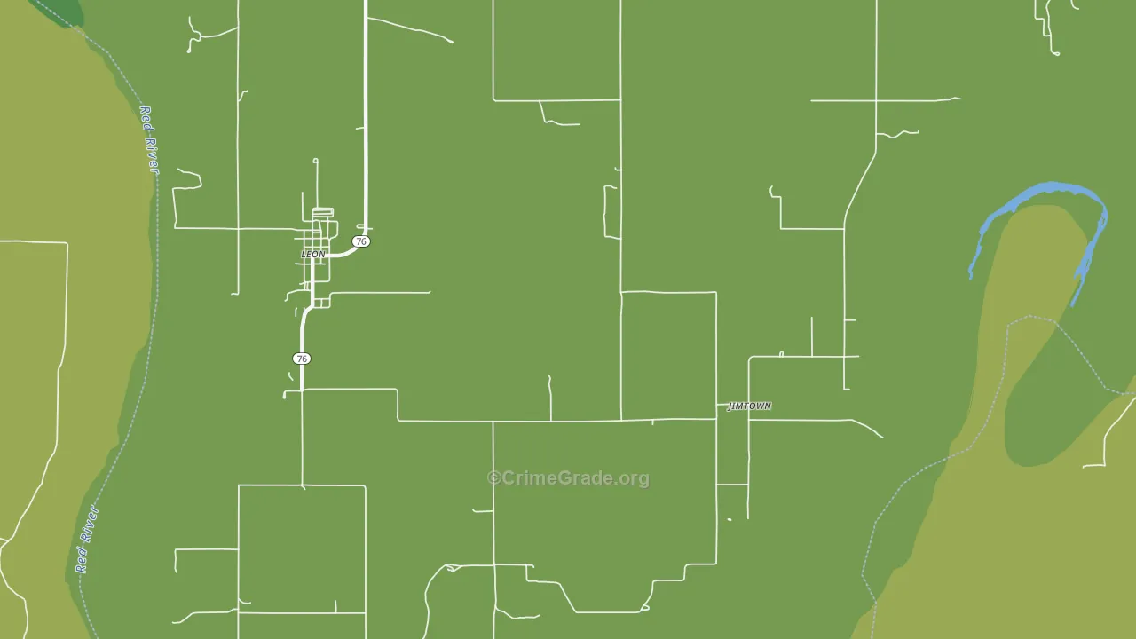 Jimtown, OK Map of Burglary Rates