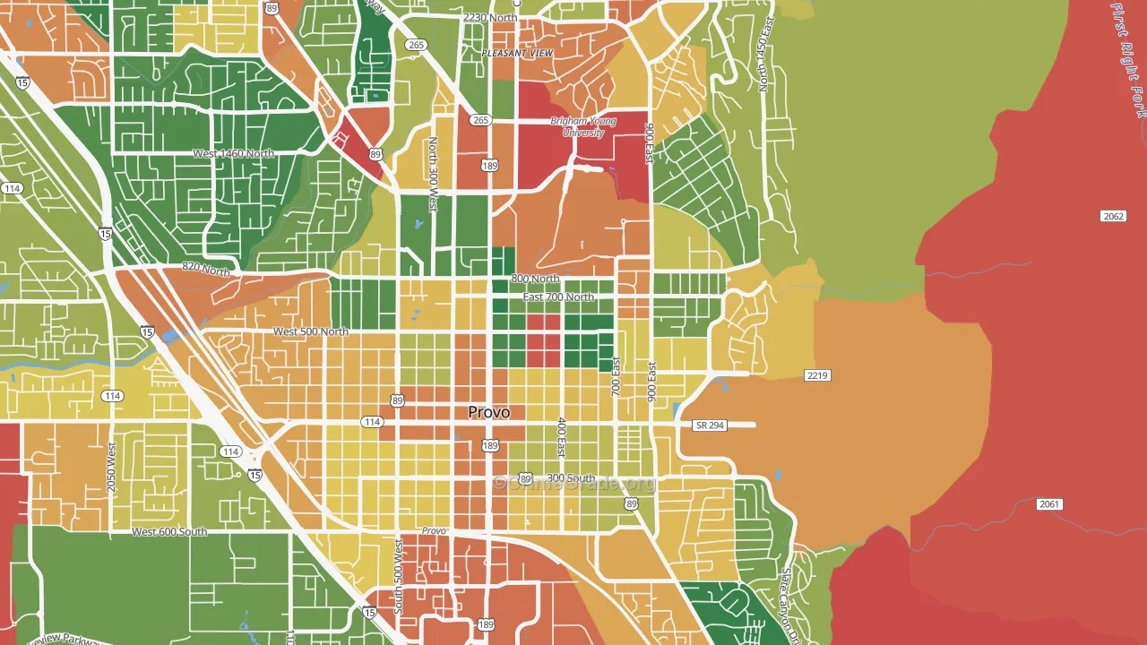 Joaquin, Provo, UT Map of Burglary Rates