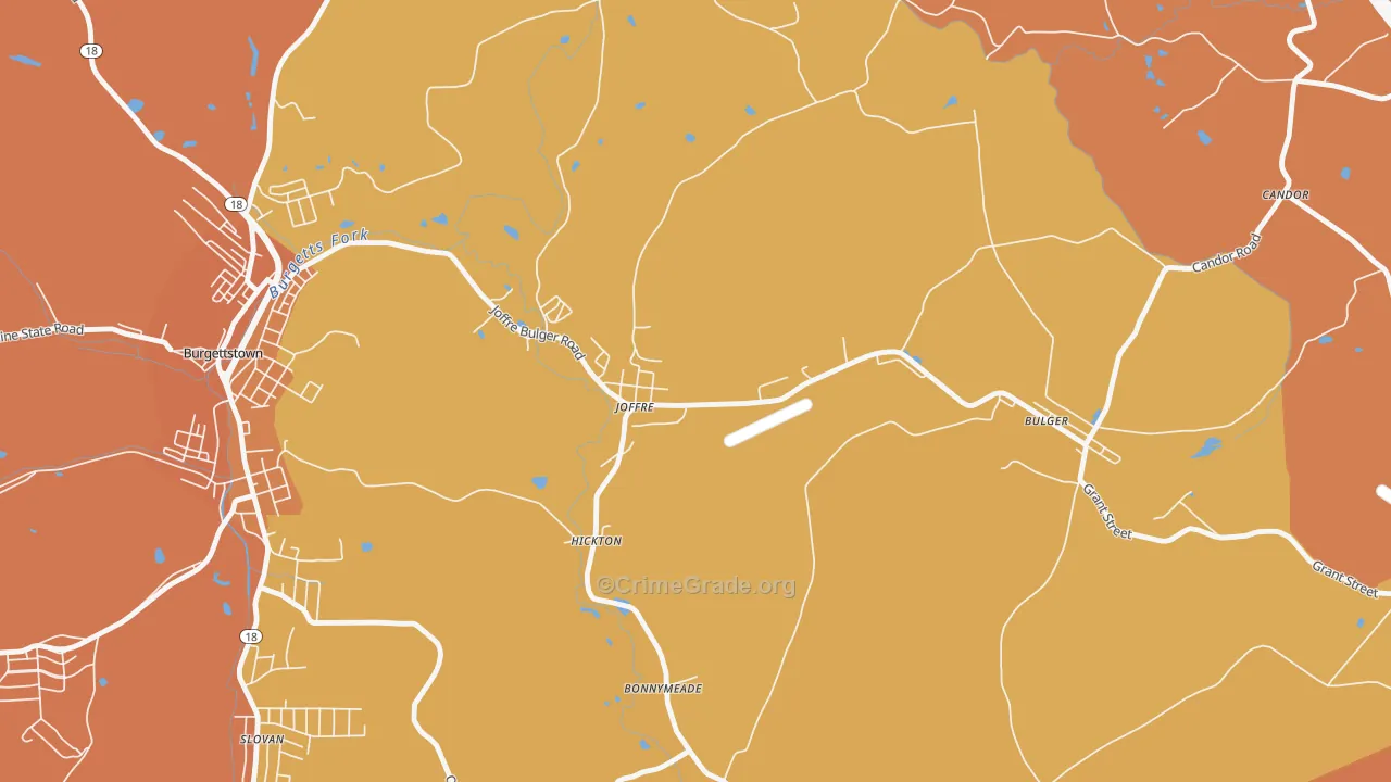 Joffre, PA Map of Burglary Rates