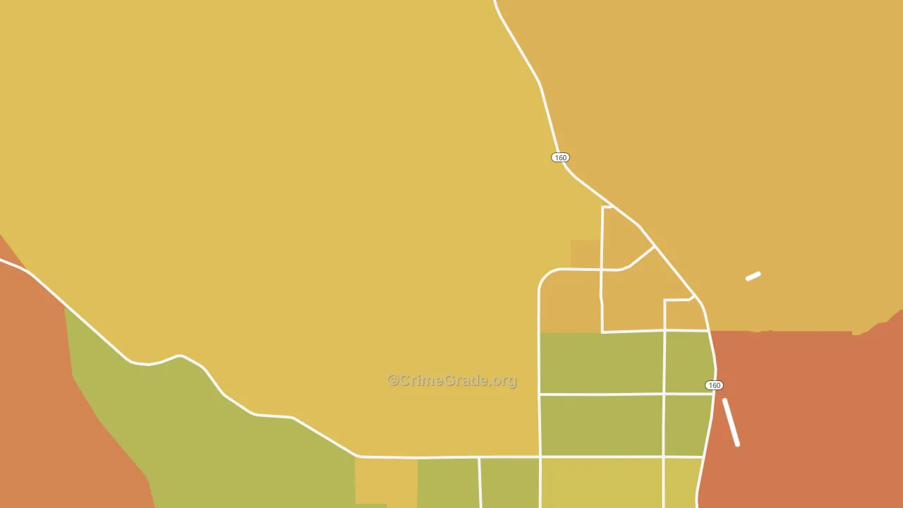 Johnnie, NV Map of Burglary Rates