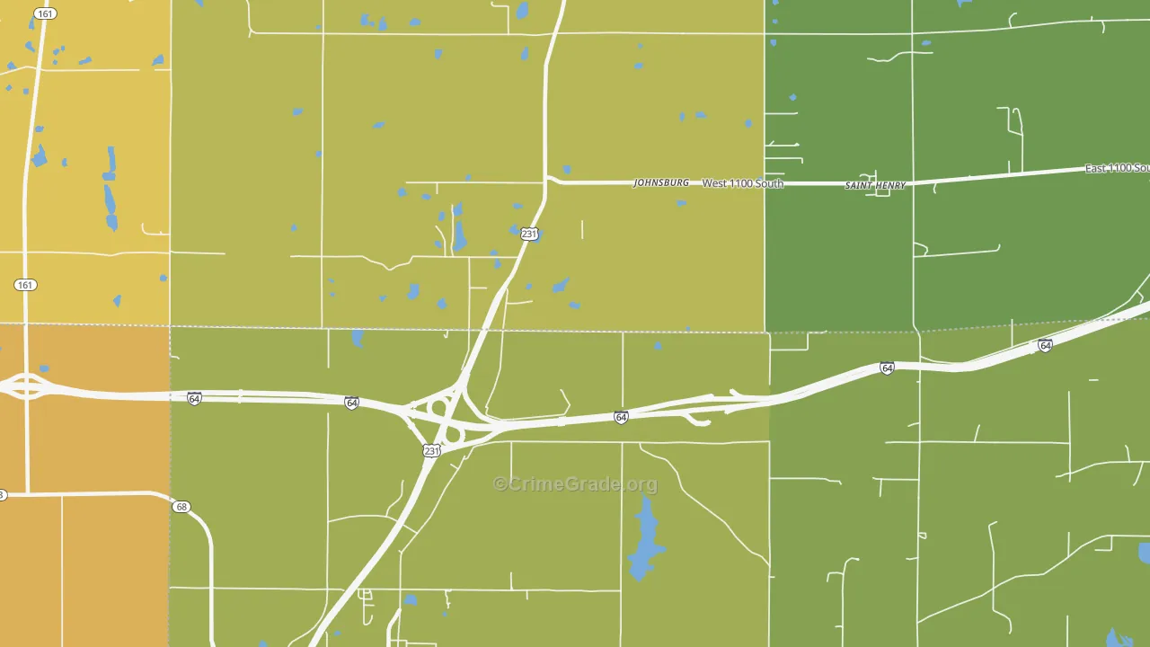 Johnsburg, IN Map of Burglary Rates