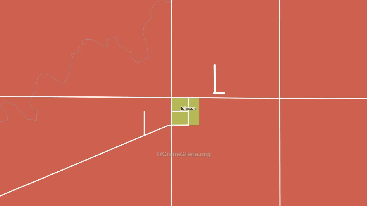 Johnson City, KS Map of Burglary Rates